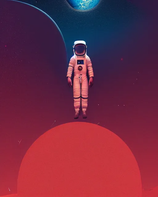 Image similar to a person standing in front of an open door that's on the moon, poster art by mike winkelmann, trending on cg society, space art, sci - fi, ue 5, futuristic, volumetric lighting