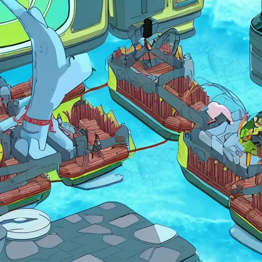 Image similar to mamut frozen on big ice block, futurama screenshot