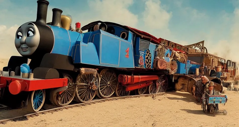 Image similar to Thomas the Tank Engine in MAD MAX: FURY ROAD