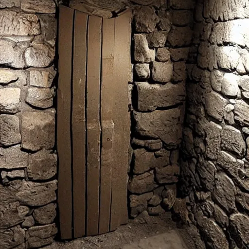 Image similar to concealed door in a dungeon wall, d & d, photo