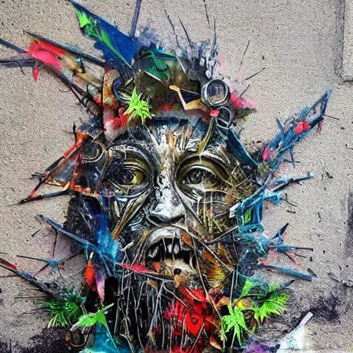 Image similar to just art for dark metal music, no words, no letters, only art by bordalo ii