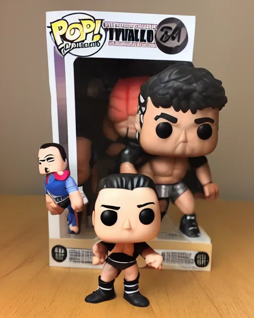 Image similar to Wrestler Funko Pop. Photographic, photography