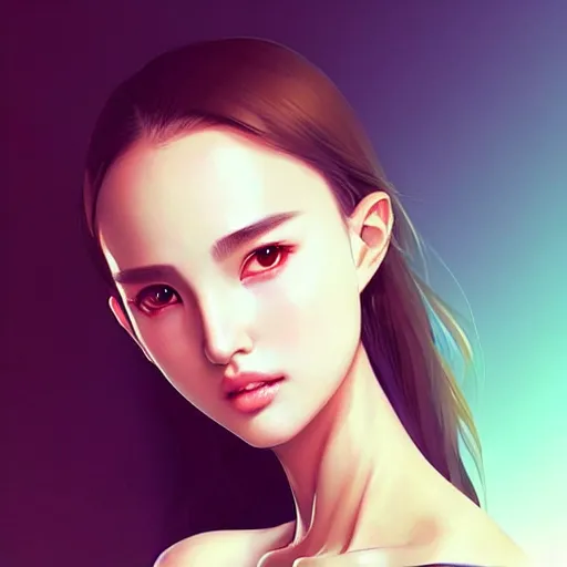 Prompt: a beautiful young korean k pop natalie portman alluring instagram model in crop top, by guweiz and wlop and ilya kuvshinov and artgerm, symmetrical eyes, aesthetic, gorgeous, stunning, alluring, attractive, artstation, deviantart, pinterest, digital art