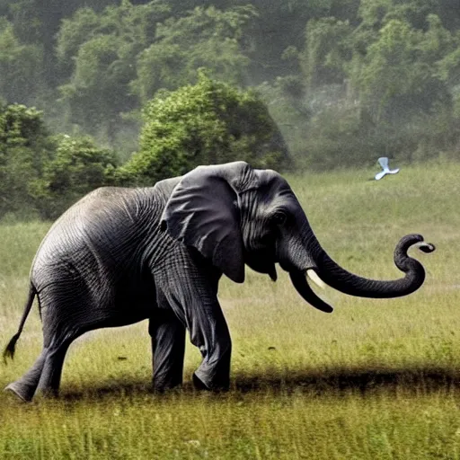 Prompt: flying elephant flying elephant