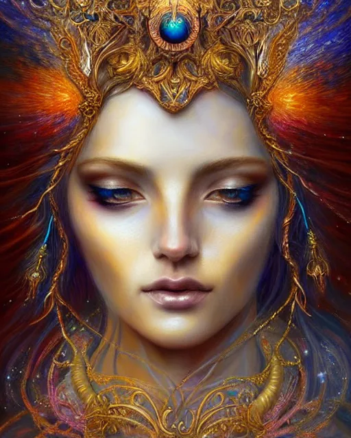 portrait of a beautiful celestial goddess, unusual | Stable Diffusion ...