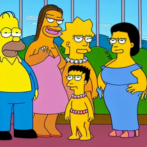 Image similar to kim kardashian in the simpsons super high quality 4k HD