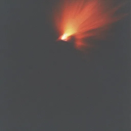 Image similar to A grainy underexposed Fujifilm 200 photograph of a vagrant exploding