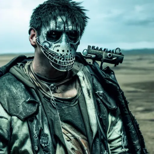 Image similar to Gonzo as a villain in a Mad Max movie, promotional photography, 4K