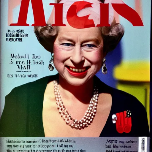 Image similar to magazine cover photo of Elizabeth II using big googles portrait photo by Slim Aarons in 1965 TIMES magazine cover photo, color