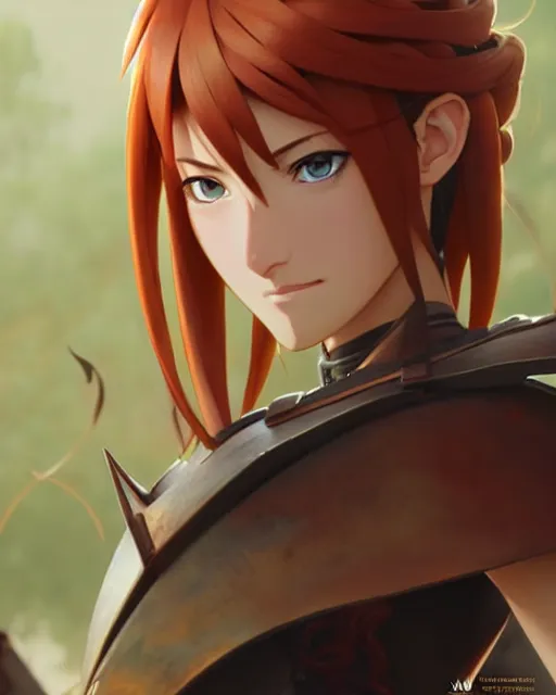 Image similar to azctec warrior, katherine mcnamara, detailed perfect face, exquisite details, fire magic, mid view, design on a white background, by studio muti, greg rutkowski makoto shinkai takashi takeuchi studio ghibli