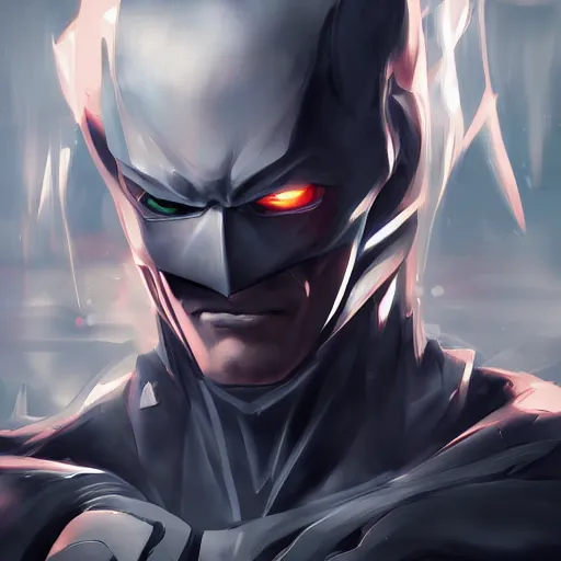 Image similar to anime portrait of batman as an anime antagonist by Stanley Artgerm Lau, WLOP, Rossdraws, James Jean, Andrei Riabovitchev, Marc Simonetti, and Sakimichan, trending on artstation