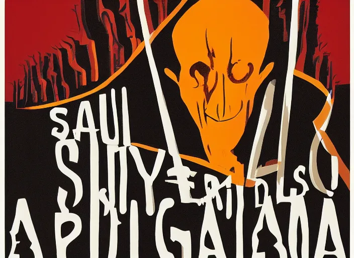 Prompt: a highly detailed fear, saul bass poster