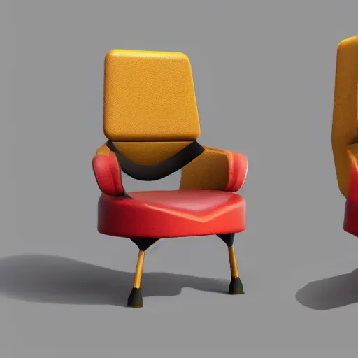 Prompt: a new pokemon resembling a chair, 3 d octane, unreal engine 5