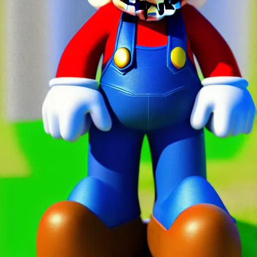 Prompt: super mario holding a sword and shield, highly detailed, extremely high quality, hd, 4 k, 8 k, canon 3 0 0 mm, professional photographer, 4 0 mp, lifelike, top - rated, award winning, realistic, detailed lighting, detailed shadows, sharp, no blur, edited, corrected, trending