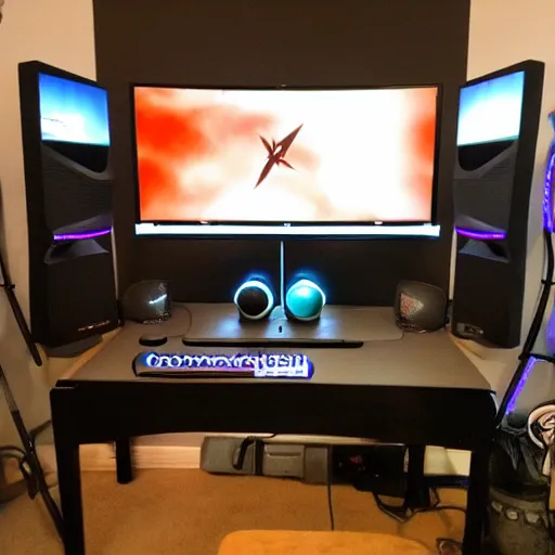 Image similar to gaming setup