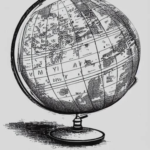 Image similar to a screenprint of a gloopy globe