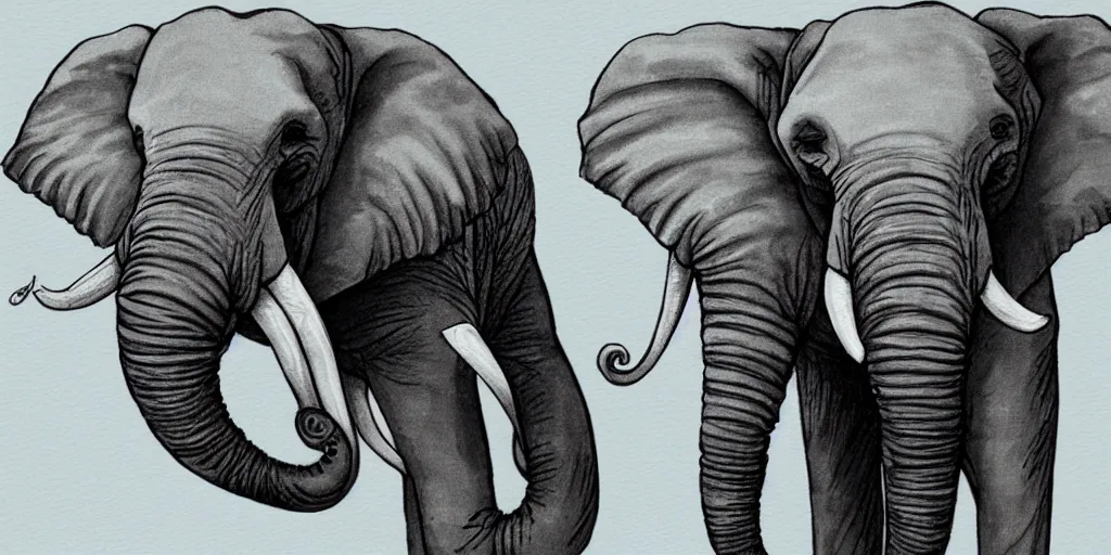 Image similar to one elephant with octopus tentacles instead of trunks, photorealistic