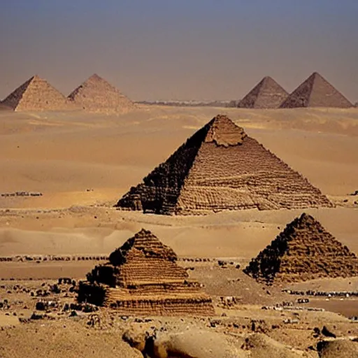 Image similar to the egyptian pyramids in the desert