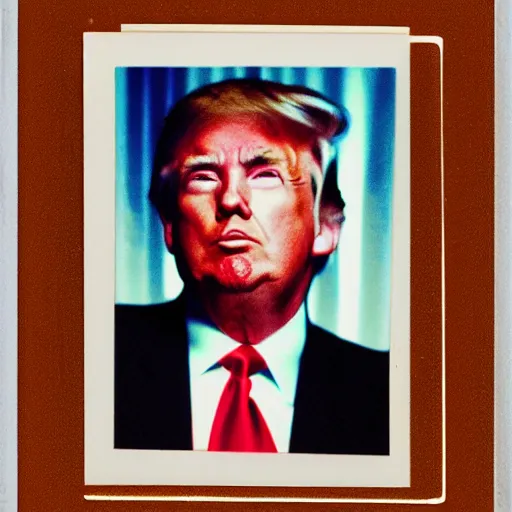 Image similar to donald trump with tiny hands polaroid