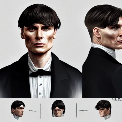 Prompt: a portrait of cillian murphy as tommy shelby in atlantis, highly detailed, realistic face, digital art, epic, fantasy, in the style of artgerm, sharp, artstation