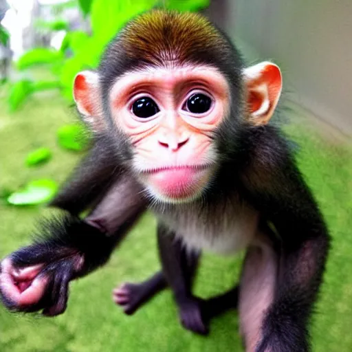 Image similar to really cute baby monkey,