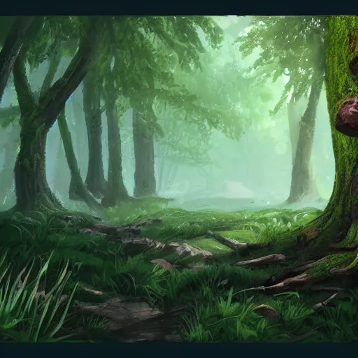 Prompt: lush forest trending on artstation