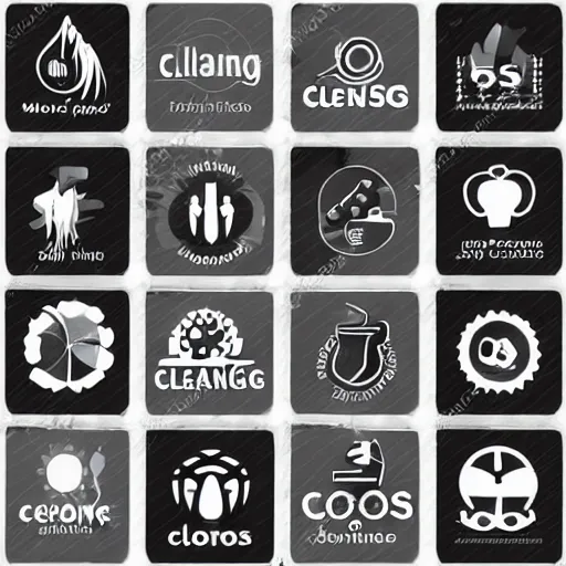 Image similar to logo concepts of a cleaning service provider company, just icons no text