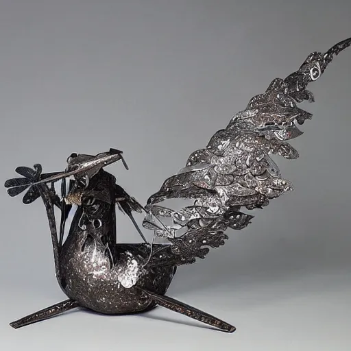 Image similar to metal bird sculpture by christian funnell