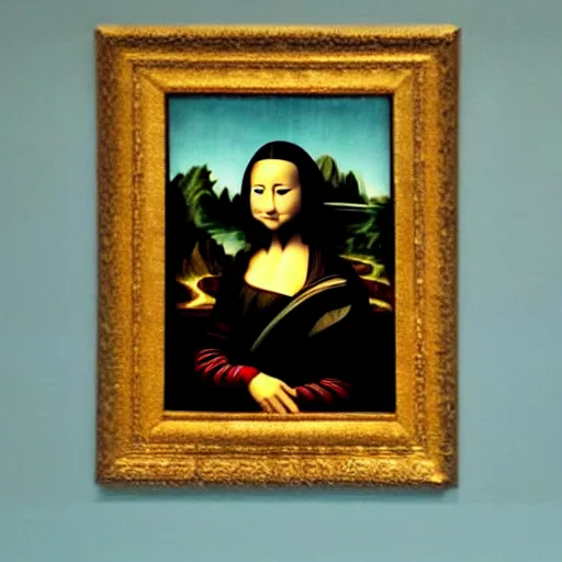 Image similar to chinese style portrait of a lady, the face is mona lisa