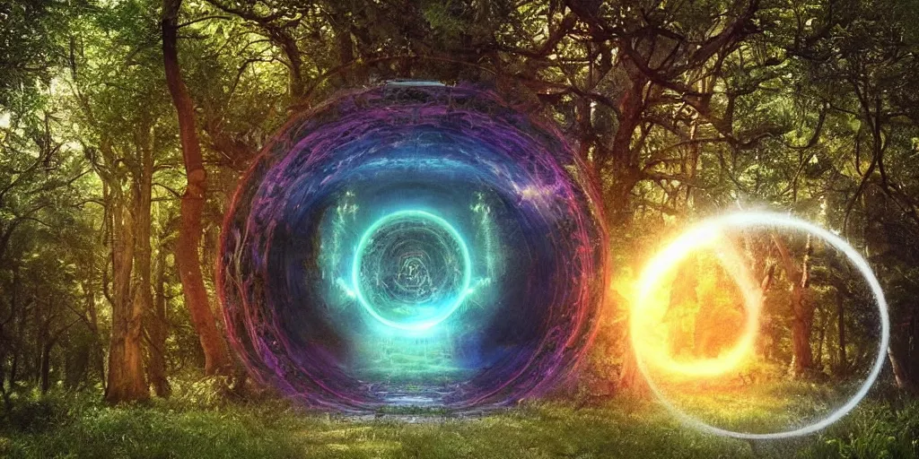 Prompt: Enter the portal to transcend reality.