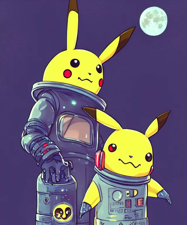 Image similar to a portrait of an anthropomorphic cyberpunk pikachu wearing a spacesuit, holding moon cheese, cyberpunk!, fantasy, elegant, digital painting, artstation, concept art, matte, sharp focus, illustration, art by josan gonzalez