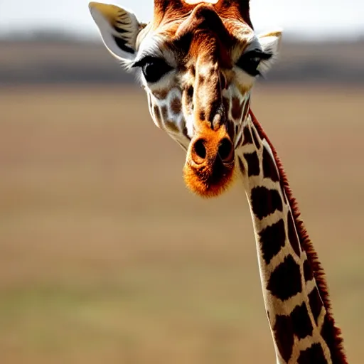 Image similar to giraffe with white feathers and orange bill