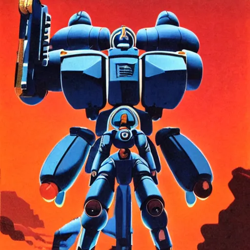 Image similar to gouf mobile suit armed with scifi weapons by chesley bonestell, karel thole, carole feuerman, bandai box art. realistic, trending on artstation