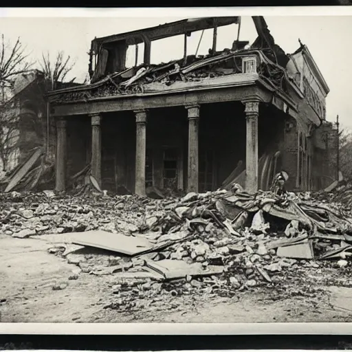 Prompt: a cabinet photo of a scary Zombie lurking at a dark corner of a demolished building at night on the 1800s