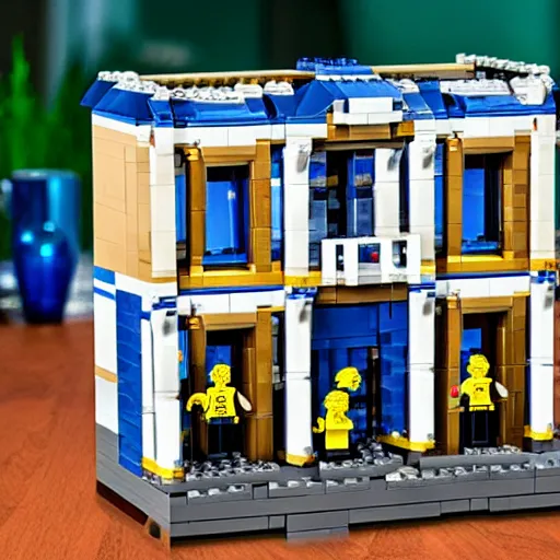 Image similar to mar - a - lago fbi raid lego set