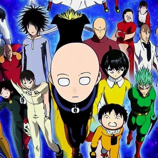 Image similar to One punch man in the style of Studio Ghibli