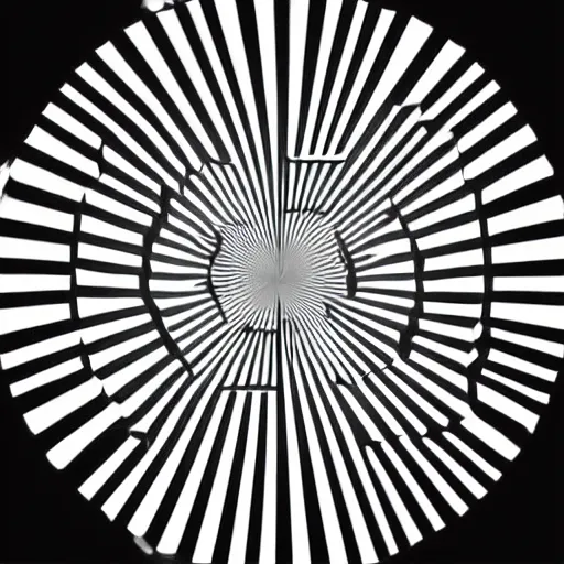 Image similar to optical illusion, circles, squares, lines, black and white, illusion, subliminal, secret shape, hidden shape, message, illusion, visuals, clear