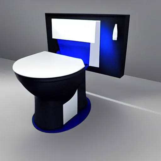 Prompt: Gaming toilet, 3d, photorealistic