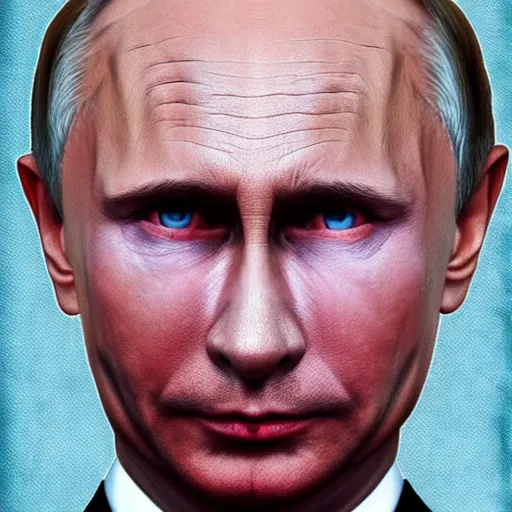 Image similar to bodyhorror portrait of vladimir putin who became an ugly retarded lovecraftian monstrosity, photo - realistic, color image, 2 k, highly detailed