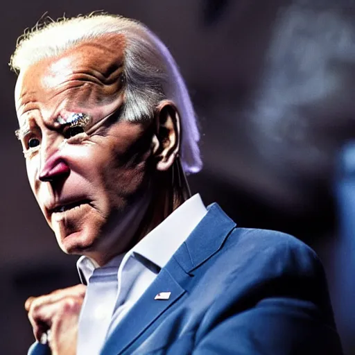 Image similar to joe biden starring terminator movie in a role of t 1 0 0 0