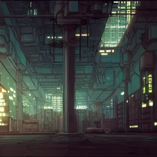 Prompt: the forgotten cyberpunk temple core deep underground, wide shot, peaceful and serene, incredible perspective, anime scenery by Makoto Shinkai and studio ghibli, very detailed
