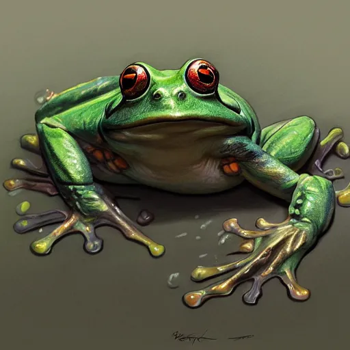 Image similar to frog , sketch , trending on artstation , Hyperdetailed , CGSociety