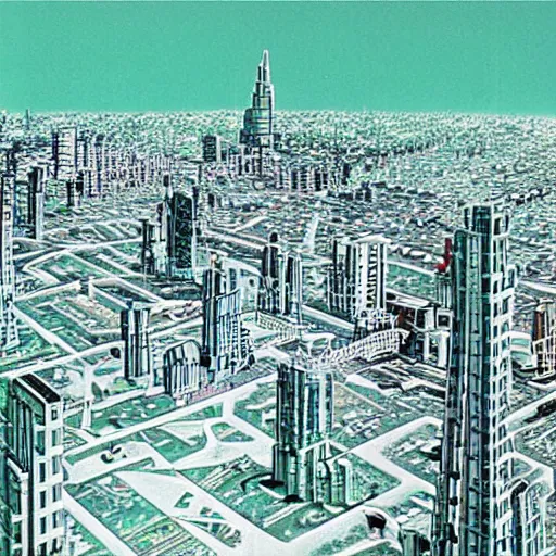 Prompt: the city of tomorrow in 1990