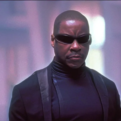 Image similar to A still of Levar Burton as Morpheus in The Matrix (1999)