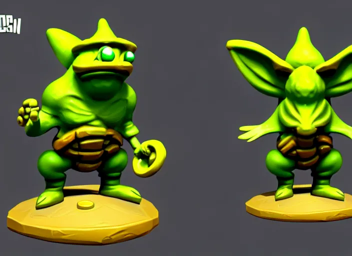 Prompt: funguar, stylized stl fantasy miniature, 3 d render, activision blizzard style, hearthstone style