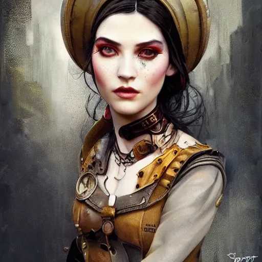 Image similar to lofi steampunk portrait pixar style by Lita Cabellut and Stanley Artgerm and Tom Bagshaw