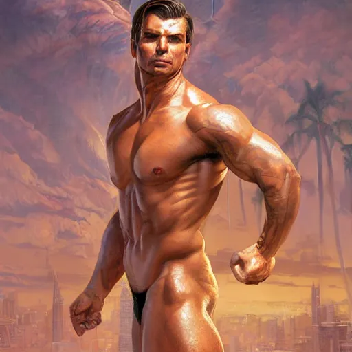 Prompt: Jair bolsonaro as a shirtless hero gold, intricate, elegant, highly detailed, centered, digital painting, artstation, concept art, smooth, sharp focus, illustration, art by artgerm and donato giancola and Joseph Christian Leyendecker, Ross Tran, WLOP