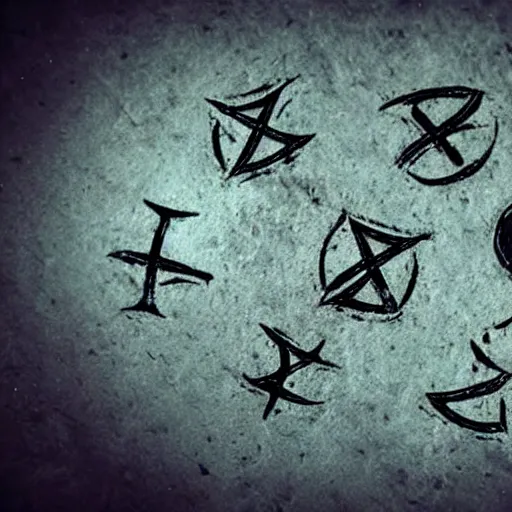 Image similar to Magical runes like a spell from FLYFF whirling above a magicians head.