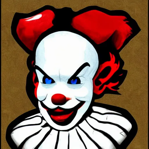 Image similar to pennywise in the style of mario bros, digital art, trending on artstation, hdr