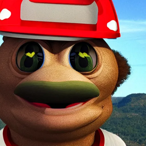 Image similar to shocked surprised pepe the miner